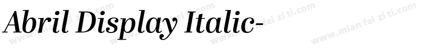 Abril Display Italic字体转换